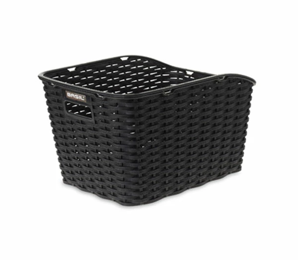 BASIL Panier Arrière Weave WP Noir