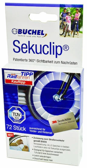 Büchel 3M Scotchlite Sekuclip 80mm Réflecteurs De Rayons (72 Pièces)