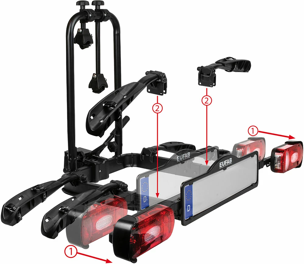 EUFAB Rail D'extension Pour Porte-vélos Crow Plus – Image 2