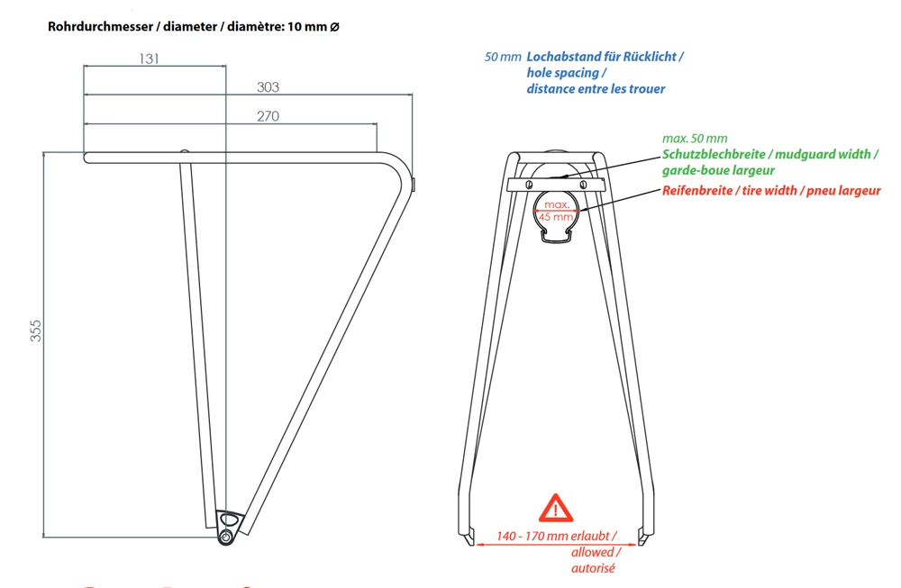 Tubus Porte-bagages Fly Evo 26" - 28" Noir – Image 2