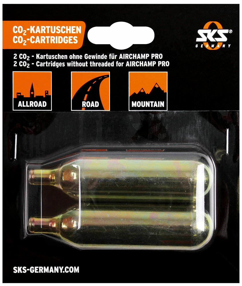 SKS Germany Cartouches De CO² Sans Filetage 16g (set De 2)